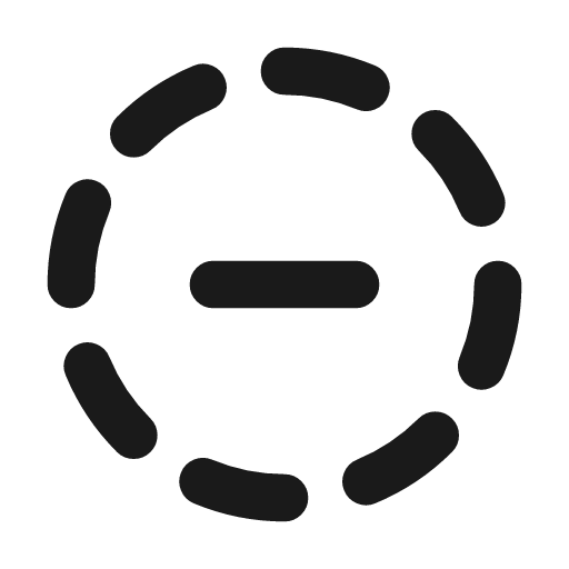 Circle dashed minus icon, line style, from Tabler Icons