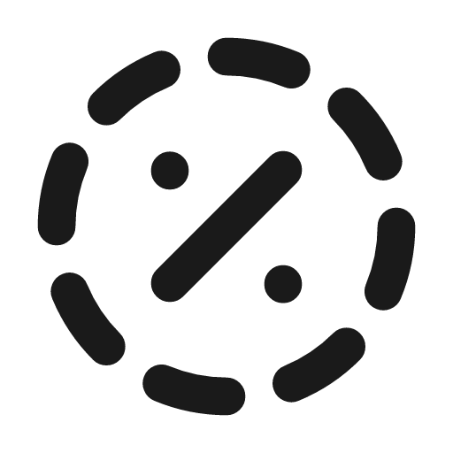 Circle dashed percentage icon, line style, from Tabler Icons