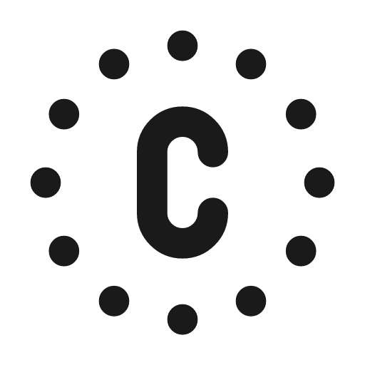 Circle dotted letter c icon, line style, from Tabler Icons