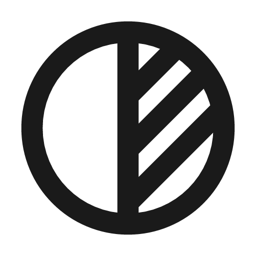 Circle half 2 icon, line style, from Tabler Icons