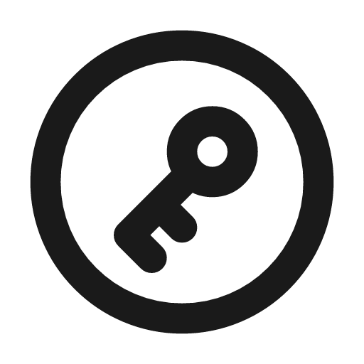 Circle key icon, line style, from Tabler Icons