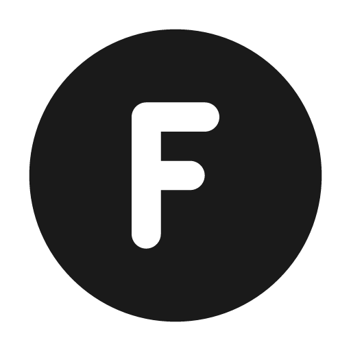 Circle letter f filled icon, filled style, from Tabler Icons