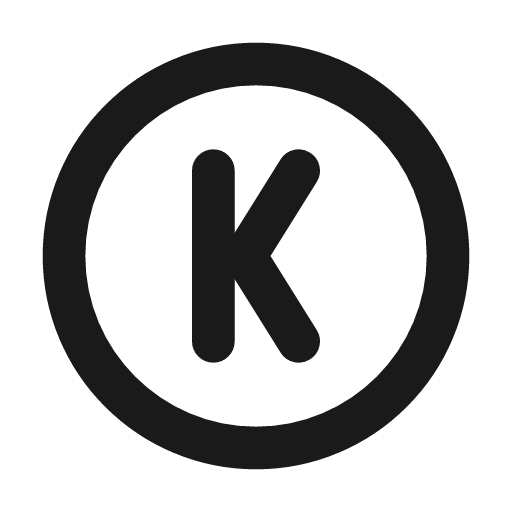 Circle letter k icon, line style, from Tabler Icons