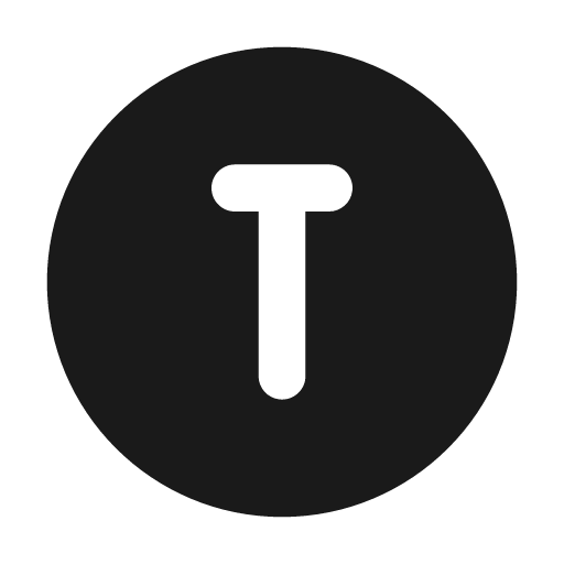 Circle letter t filled icon, filled style, from Tabler Icons