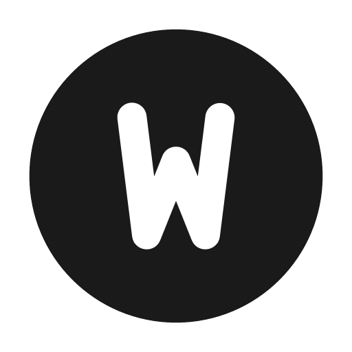 Circle letter w filled icon, filled style, from Tabler Icons