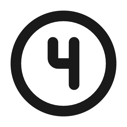 Circle number 4 icon, line style, from Tabler Icons