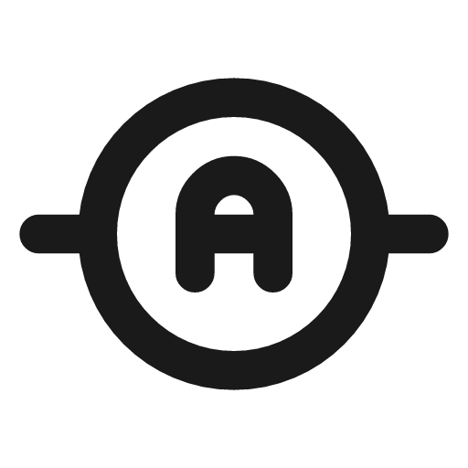 Circuit ammeter icon, line style, from Tabler Icons