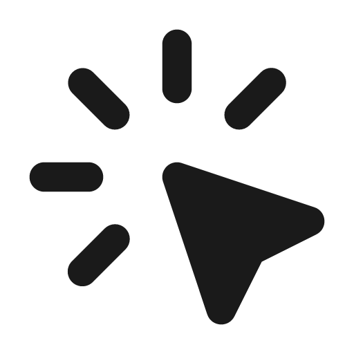 Click filled icon, filled style, from Tabler Icons