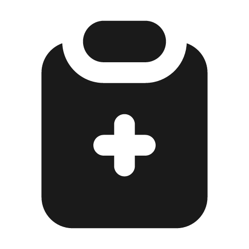 Clipboard plus filled icon, filled style, from Tabler Icons