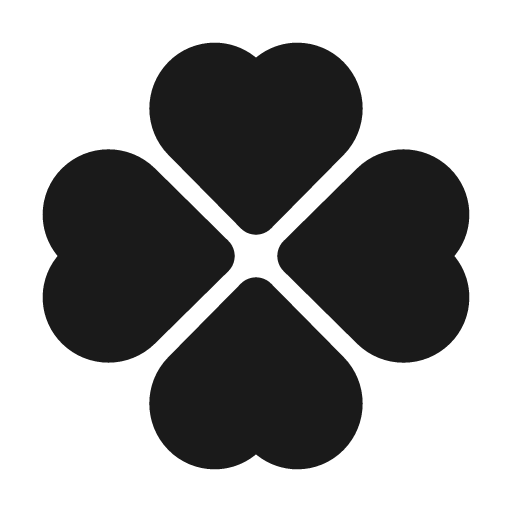 Clover filled icon, filled style, from Tabler Icons