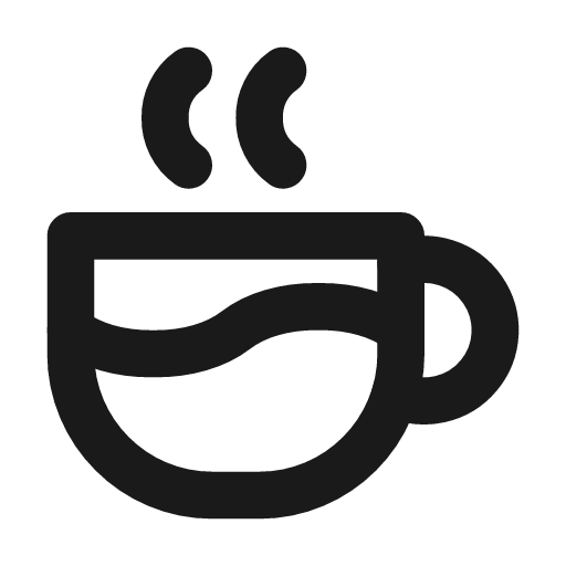 Coffee icon, line style, from Tabler Icons