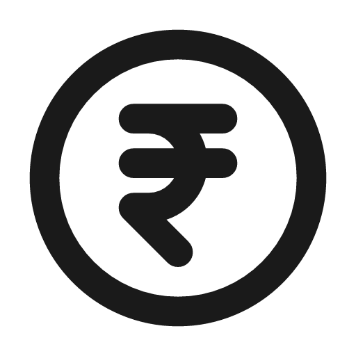 Coin rupee icon, line style, from Tabler Icons