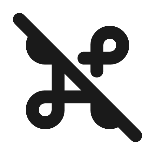 Command off icon, line style, from Tabler Icons