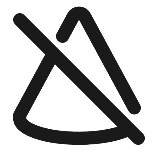 Cone off icon, line style, from Tabler Icons