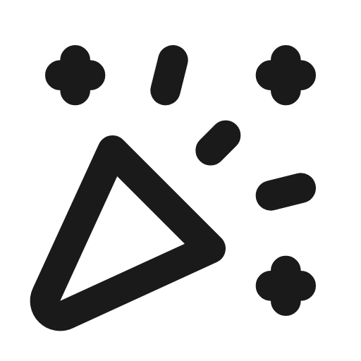Confetti icon, line style, from Tabler Icons