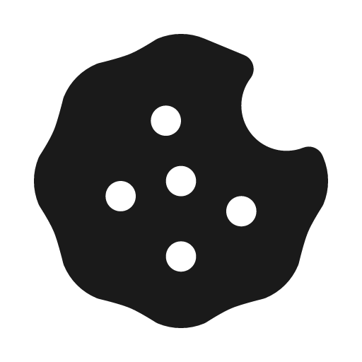 Cookie filled icon, filled style, from Tabler Icons