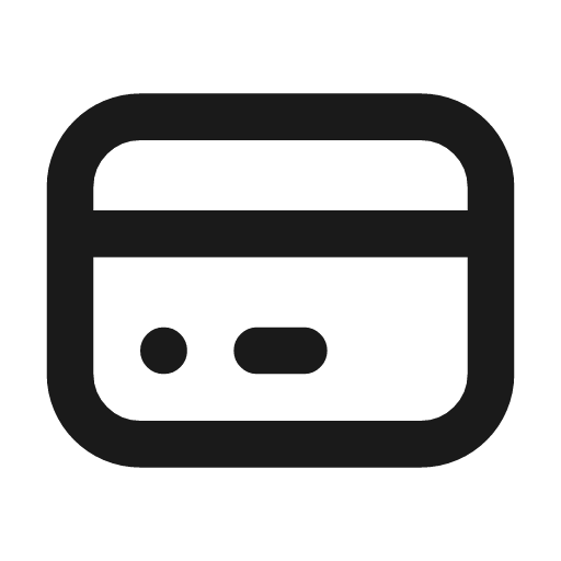 Credit card icon, line style, from Tabler Icons