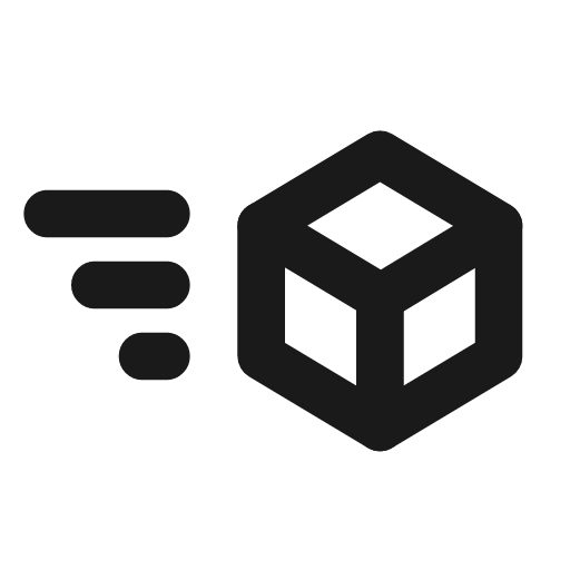 Cube send icon, line style, from Tabler Icons