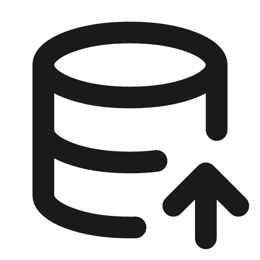 Database import icon, line style, from Tabler Icons