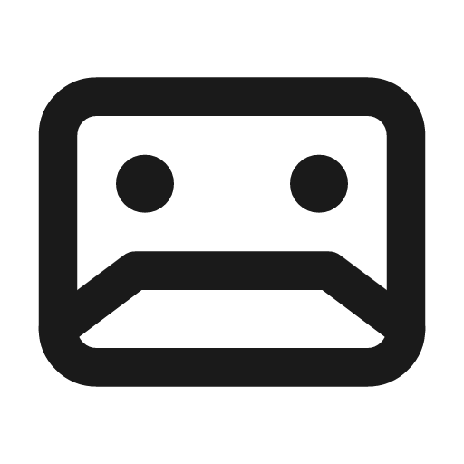 Device audio tape icon, line style, from Tabler Icons