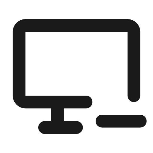 Device desktop minus icon, line style, from Tabler Icons