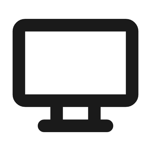 Device desktop icon, line style, from Tabler Icons