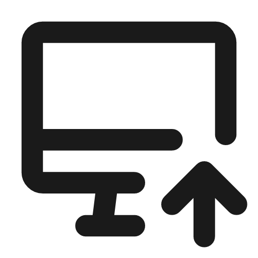 Device imac up icon, line style, from Tabler Icons