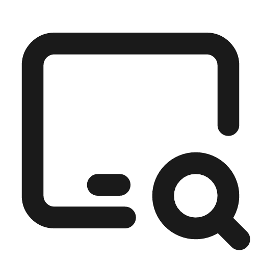 Device ipad horizontal search icon, line style, from Tabler Icons