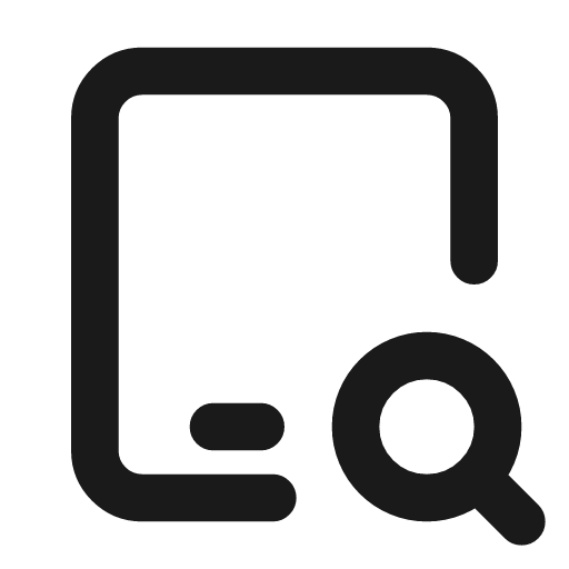 Device ipad search icon, line style, from Tabler Icons