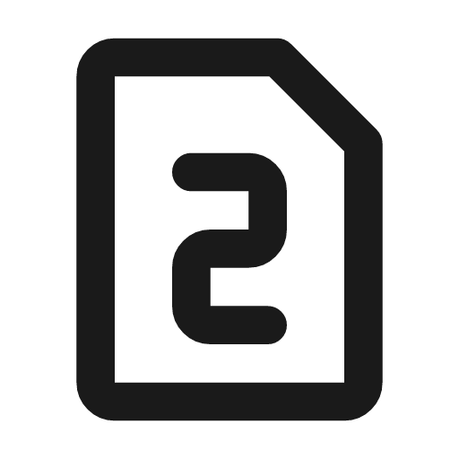 Device sim 2 icon, line style, from Tabler Icons