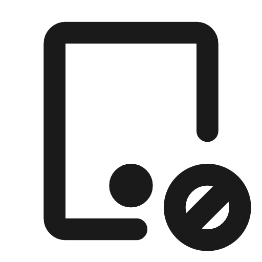 Device tablet cancel icon, line style, from Tabler Icons