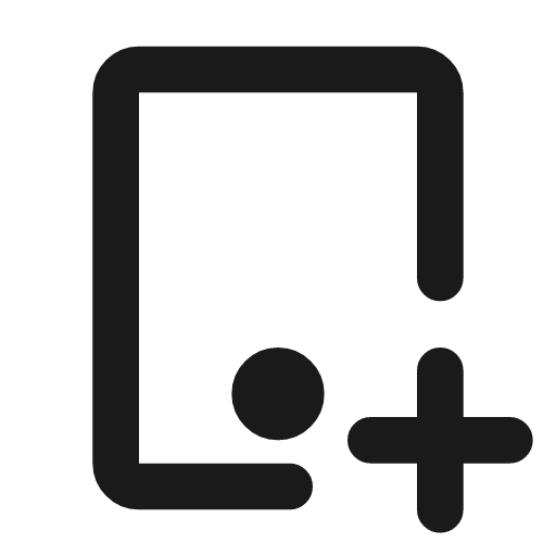 Device tablet plus icon, line style, from Tabler Icons