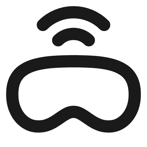 Device vision pro wifi icon, line style, from Tabler Icons