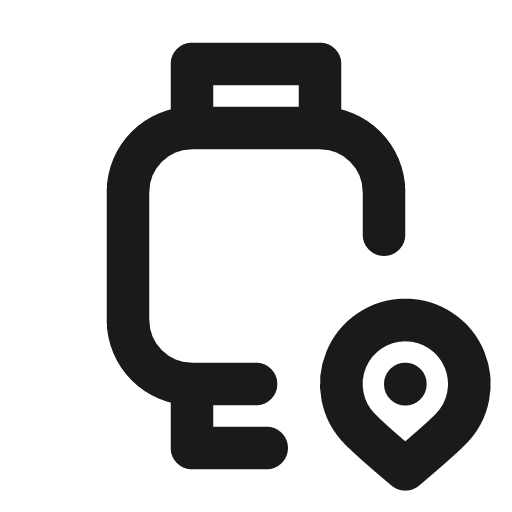 Device watch pin icon, line style, from Tabler Icons