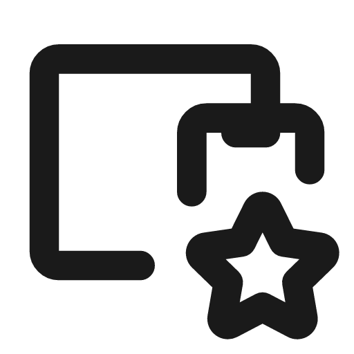 Devices star icon, line style, from Tabler Icons