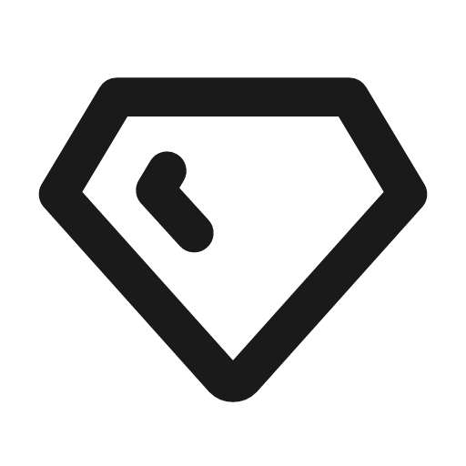 Diamond icon, line style, from Tabler Icons