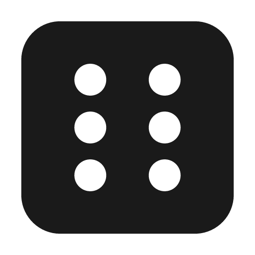 Dice 6 filled icon, filled style, from Tabler Icons