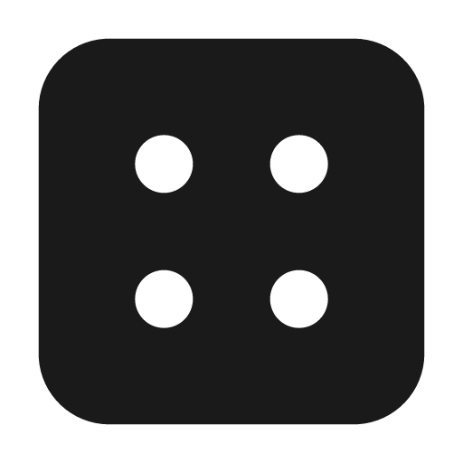Dice filled icon, filled style, from Tabler Icons