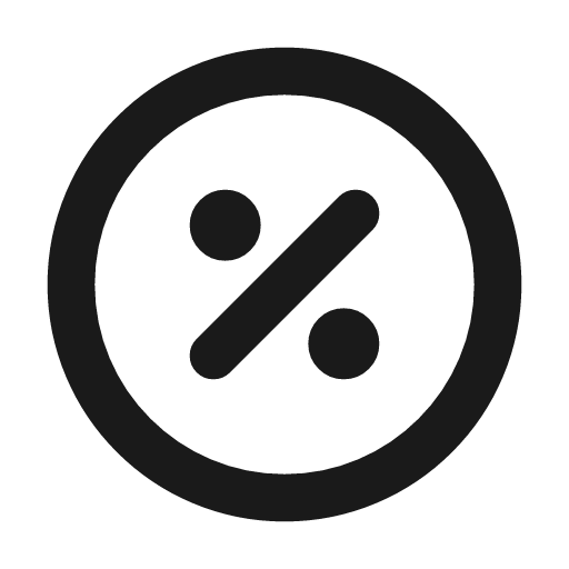 Discount icon, line style, from Tabler Icons