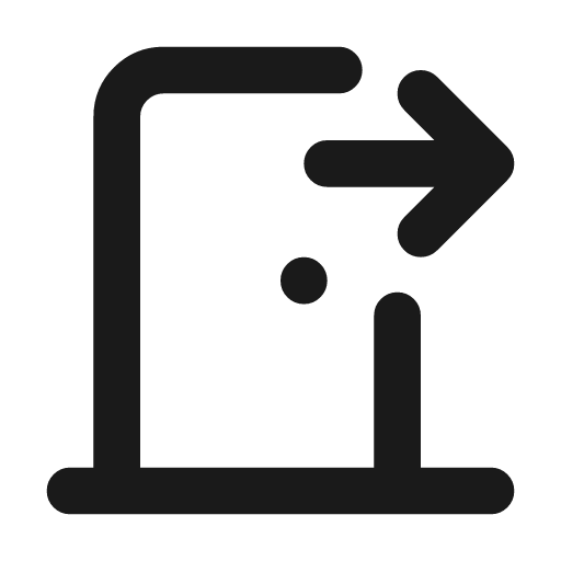 Door exit icon, line style, from Tabler Icons