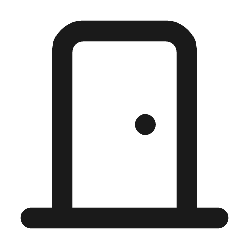 Door icon, line style, from Tabler Icons