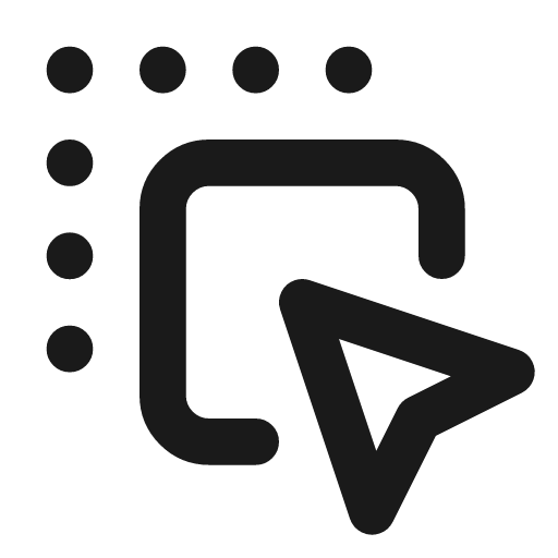Drag drop icon, line style, from Tabler Icons