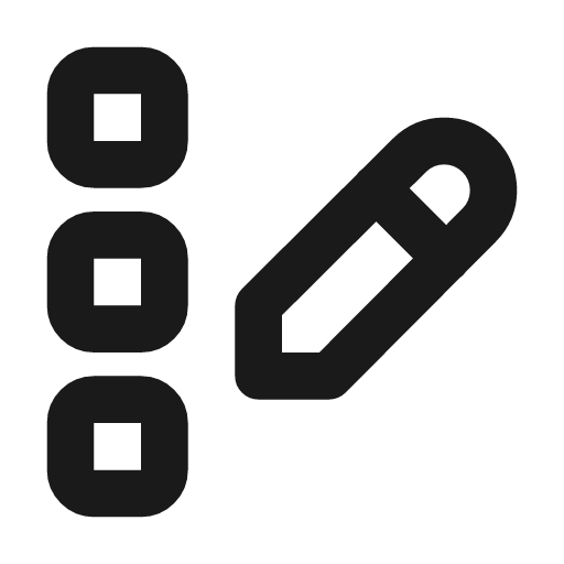 Edit bulk icon, line style, from Tabler Icons