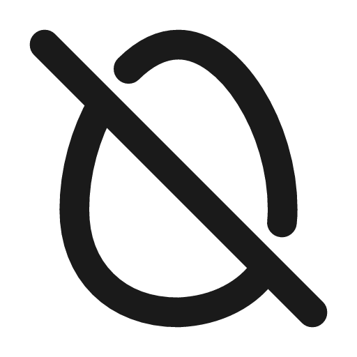 Egg off icon, line style, from Tabler Icons