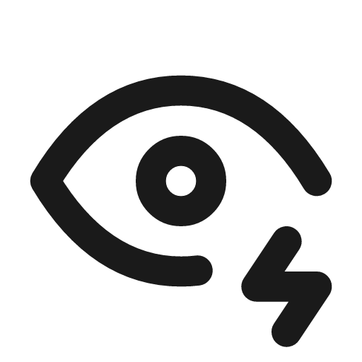 Eye bolt icon, line style, from Tabler Icons