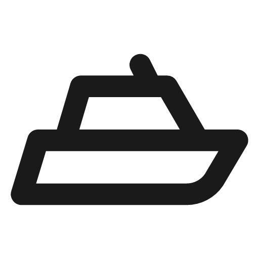 Ferry icon, line style, from Tabler Icons