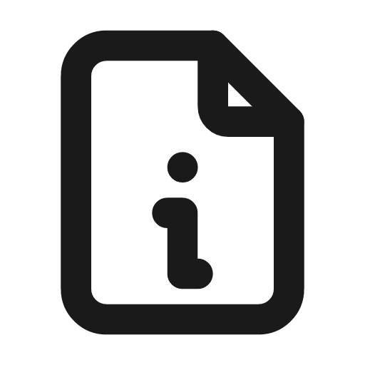 File info icon, line style, from Tabler Icons