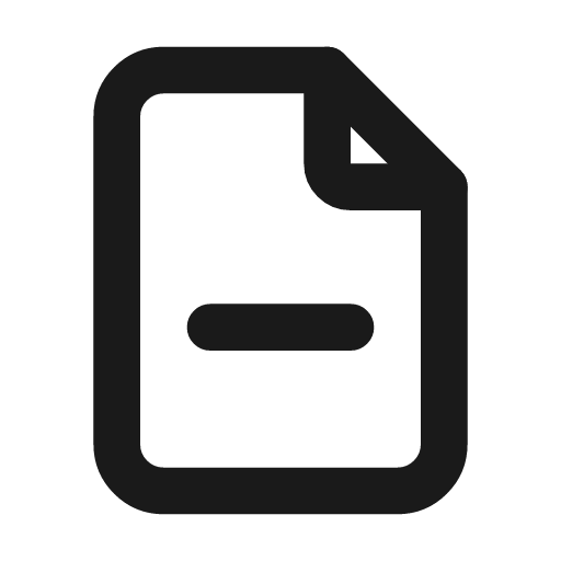 File minus icon, line style, from Tabler Icons