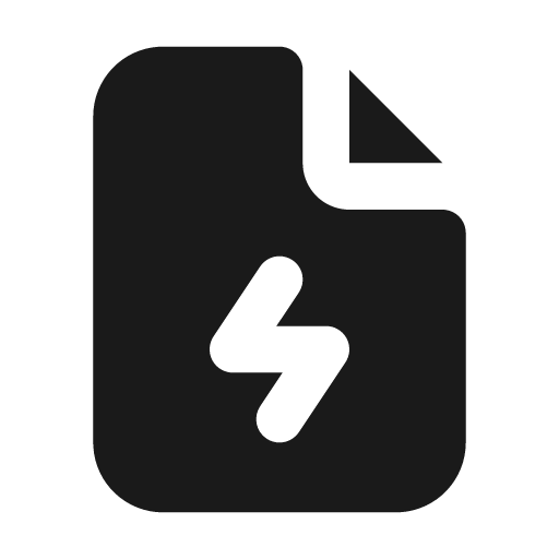File power filled icon, filled style, from Tabler Icons