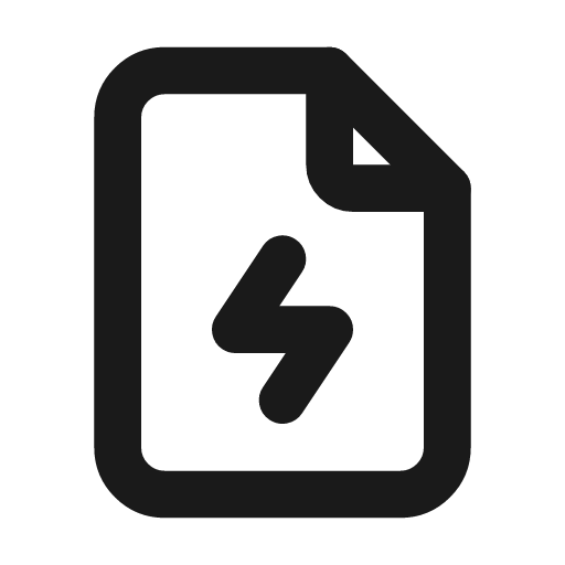 File power icon, line style, from Tabler Icons